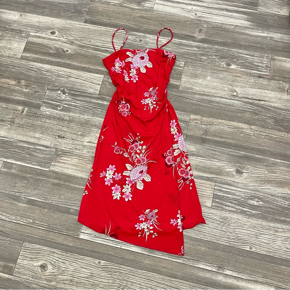 Forever 21 Red and Pink Floral Top